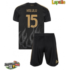 Juventus Pierre Kalulu #15 Kolmaspaita Lapsille 2026-27 Lyhythihainen (+ shortsit)